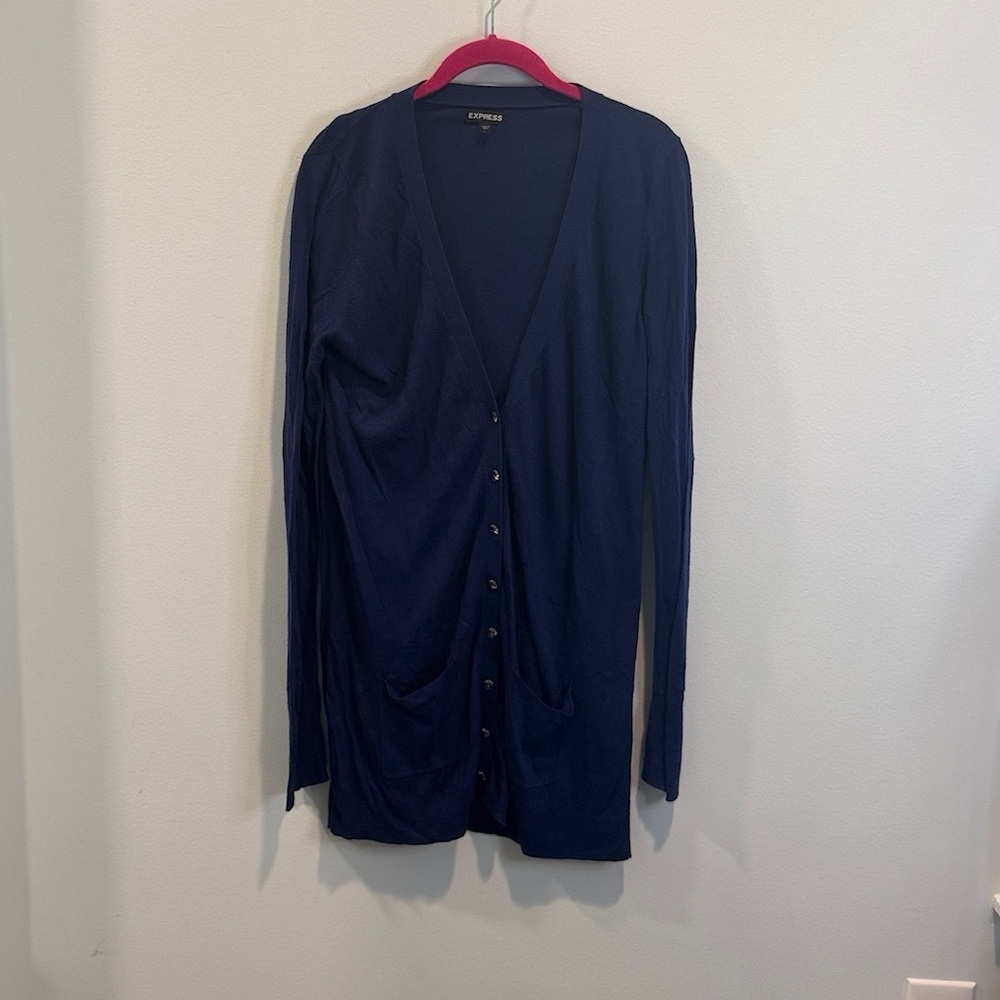 Express long cardigan tunic sweater L